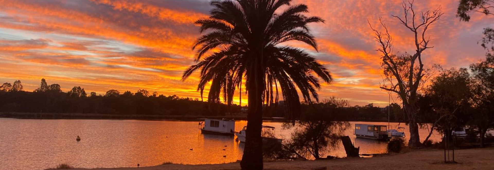 Beautiful Sunrise reflecting on the Swan River in Maylands, captured at Sup Tonic Headquarters,